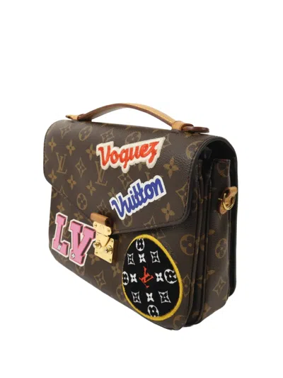 Pre-owned Louis Vuitton Metis Monogram Patches Shoulder Bag In Brown