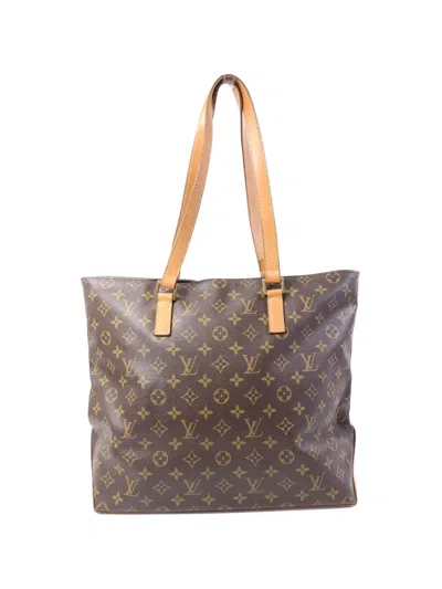 Pre-owned Louis Vuitton Mezzo Monogram Canvas Tote Bag In Brown