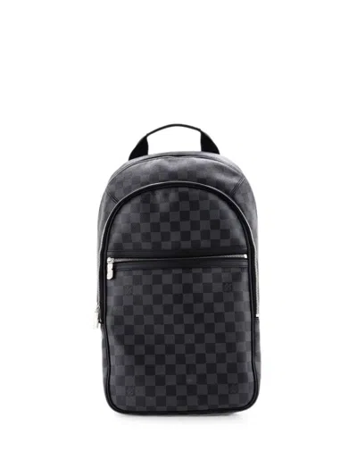 Pre-owned Louis Vuitton Michael Nm Damier Graphite Backpack In Black