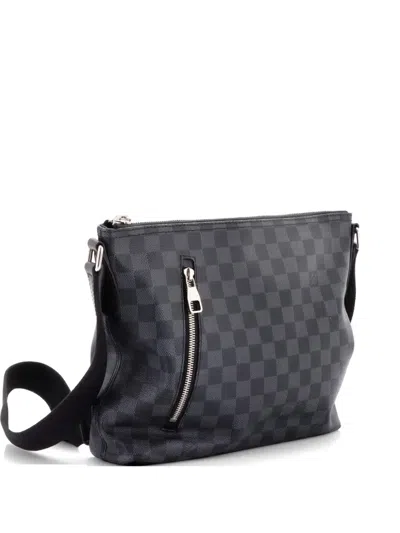 Pre-owned Louis Vuitton Mick Messenger Bag Damier Graphite Pm Crossbody Bag In Black