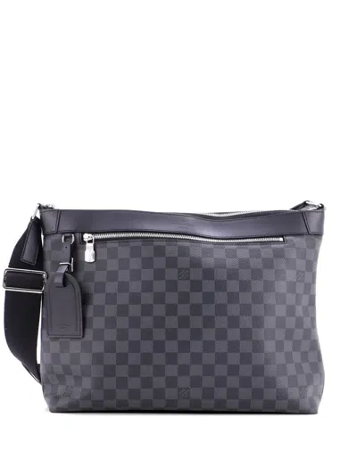 Pre-owned Louis Vuitton Mick Nm Messenger Bag Damier Graphite Pm Shoulder Bag In Black