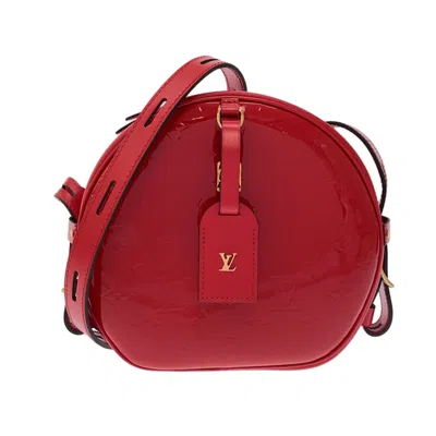 Pre-owned Louis Vuitton Micro Boite Chapeau Patent Leather Shoulder Bag () In Red