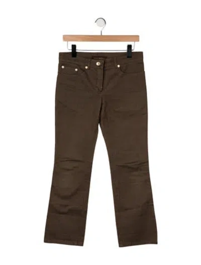 Pre-owned Louis Vuitton Mid-rise Straight Leg Jeans In Green