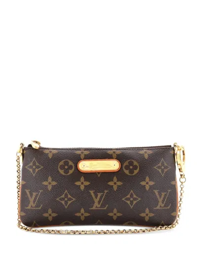 Pre-owned Louis Vuitton Milla Pochette Monogram Canvas Mm Clutch Bag In Brown