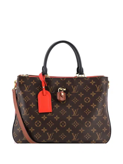 Pre-owned Louis Vuitton Millefeuille Handbag Monogram Canvas And Leather Tote Bag In Brown