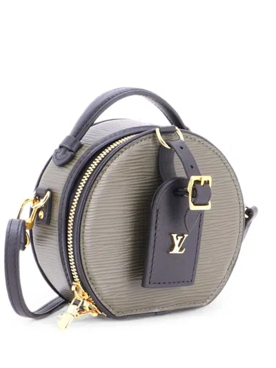 Pre-owned Louis Vuitton Mini Boite Chapeau Bag Epi Leather Crossbody Bag In Black