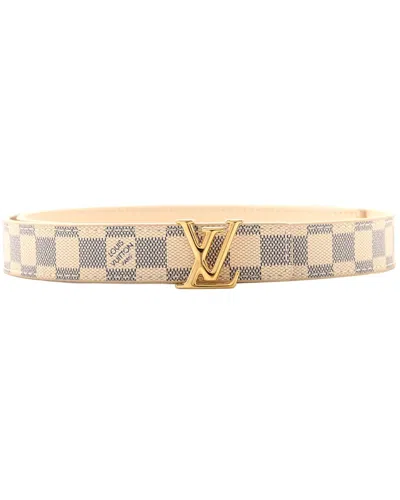 Pre-owned Louis Vuitton Mini Damier Azur 25mm Lv Initiales Belt 65 26 (authentic Pre-  Loved)