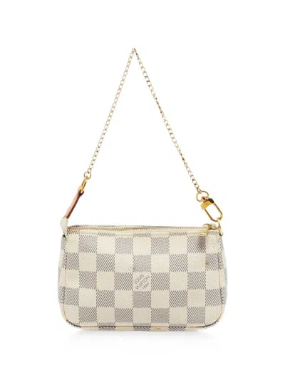 Pre-owned Louis Vuitton Mini Damier Azur Canvas Tote Bag In Neutral