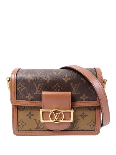Pre-owned Louis Vuitton Mini Dauphine Monogram Crossbody Bag In Brown