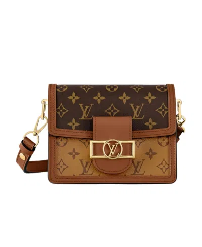 Pre-owned Louis Vuitton Mini Dauphine Shoulder Backpack In Brown