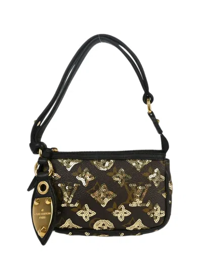 Louis Vuitton Mini Eclipse-pattern Sequin-embellished Shoulder Bag In Brown