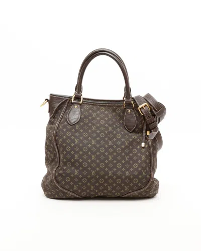 Pre-owned Louis Vuitton Mini Lin Besace Anjou Bag In Brown