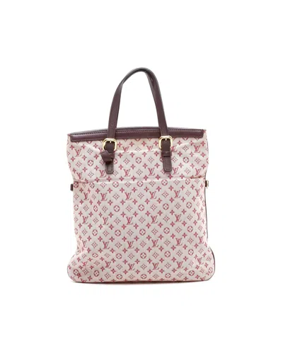 Pre-owned Louis Vuitton Mini Lin Francoise Bag In Burgundy
