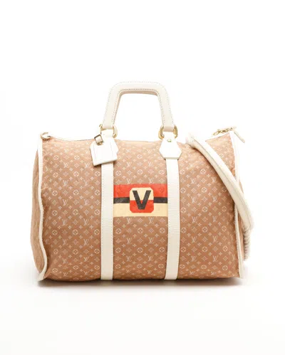 Pre-owned Louis Vuitton Mini Lin Intial Weekend Bag In Multi