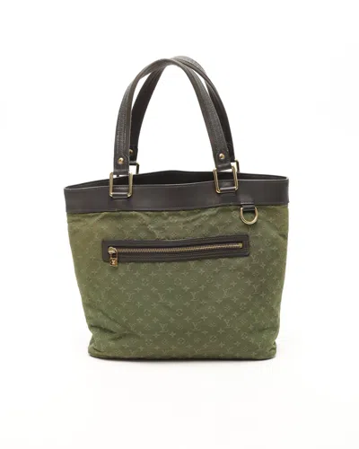 Pre-owned Louis Vuitton Mini Lin Lucille Pm Bag In Green