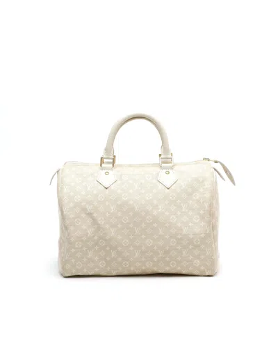 Louis Vuitton Mini Lin Speedy 30 Bag In Sand