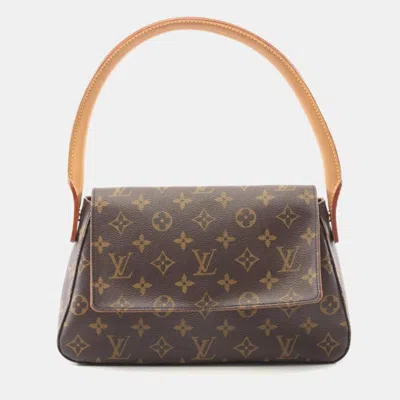 Pre-owned Louis Vuitton Mini Looping Brown Monogram Canvas Shoulder Bag