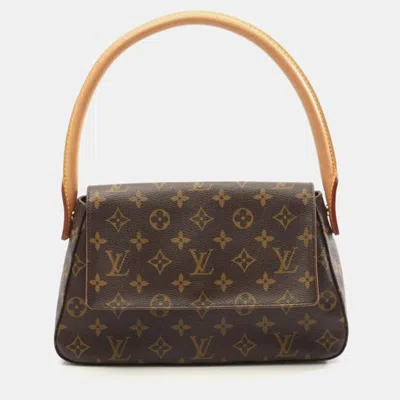 Pre-owned Louis Vuitton Mini Looping Monogram In Brown