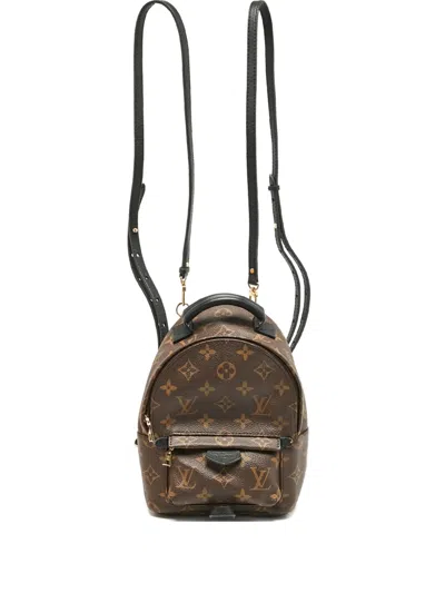 Pre-owned Louis Vuitton Mini Palm Springs Backpack In Brown