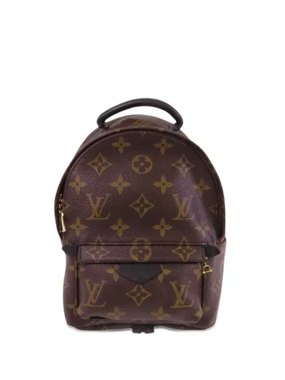 Pre-owned Louis Vuitton Mini Palm Springs Backpack In Brown