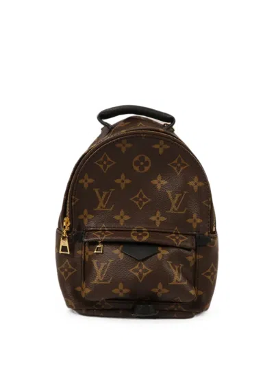Pre-owned Louis Vuitton Mini Palm Springs Backpack In Brown