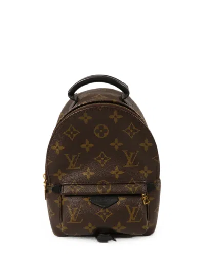 Pre-owned Louis Vuitton Mini Palm Springs Backpack In Brown