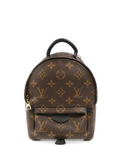 Pre-owned Louis Vuitton Mini Palm Springs Backpack In Brown