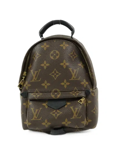 Pre-owned Louis Vuitton Mini Palm Springs Backpack In Brown