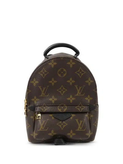 Pre-owned Louis Vuitton Mini Palm Springs Backpack In Brown