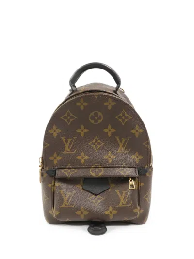 Pre-owned Louis Vuitton Mini Palm Springs Monogram Backpack In Brown