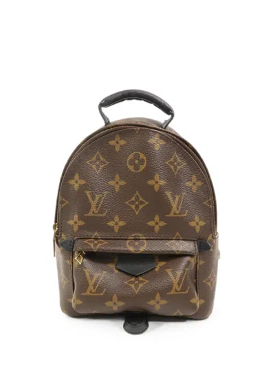 Pre-owned Louis Vuitton Mini Palm Springs Monogram Backpack In Brown