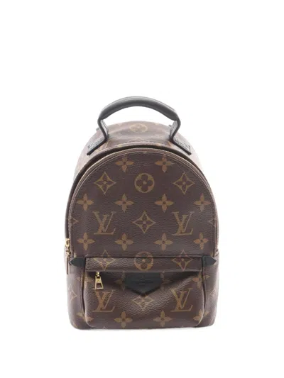 Pre-owned Louis Vuitton Mini Palm Springs Monogram Backpack In Brown