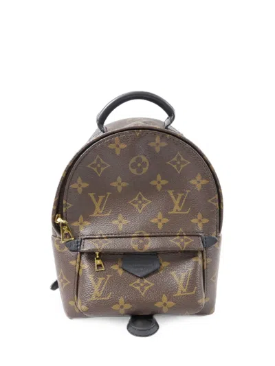 Pre-owned Louis Vuitton Mini Palm Springs Monogram Backpack In Brown