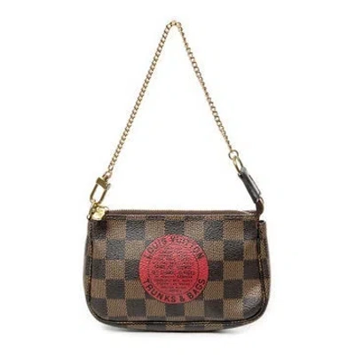 Pre-owned Louis Vuitton Mini Pochette Accessoires In Brown