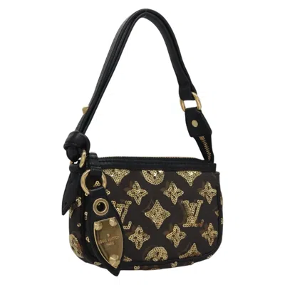 Pre-owned Louis Vuitton Mini Pochette Accessoires Brown Canvas Clutch Bag ()