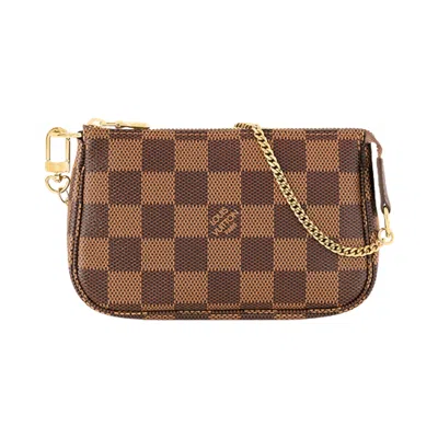 Pre-owned Louis Vuitton Mini Pochette Accessoires 'brown Damier Ebene Canvas' | Women's Size Onesize