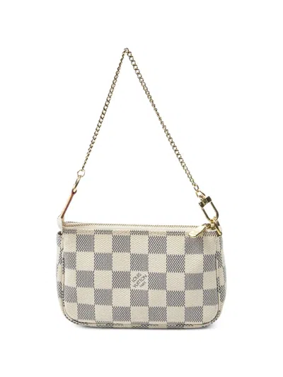 Pre-owned Louis Vuitton Mini Pochette Accessoires Zip-up Clutch Bag In Neutral