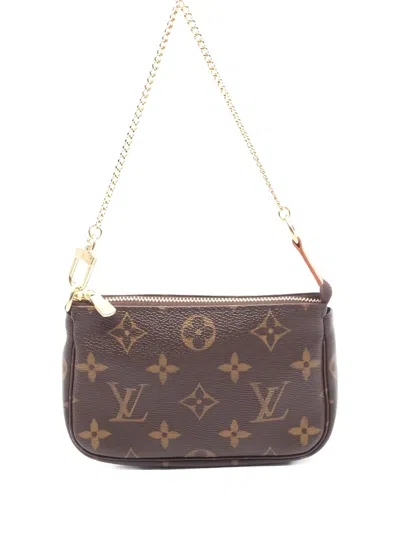Pre-owned Louis Vuitton Mini Pochette Monogram Shoulder Bag In Brown