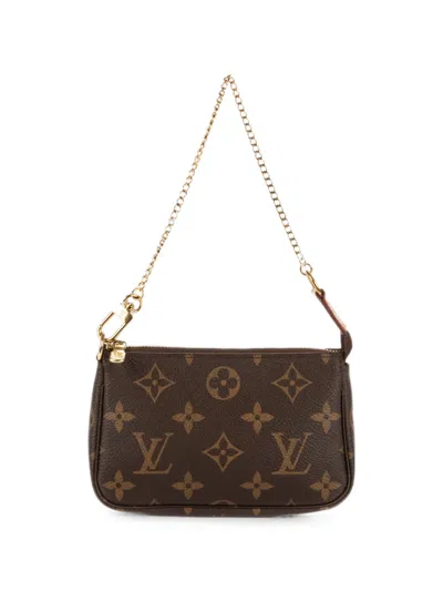 Pre-owned Louis Vuitton Mini Pochette Shoulder Bag In Brown