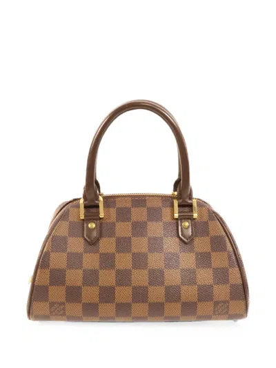 Pre-owned Louis Vuitton Mini Rivera Zip-up Tote Bag In Brown