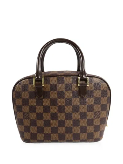 Pre-owned Louis Vuitton Mini Sarria Damier Ebene Clutch Bag In Brown