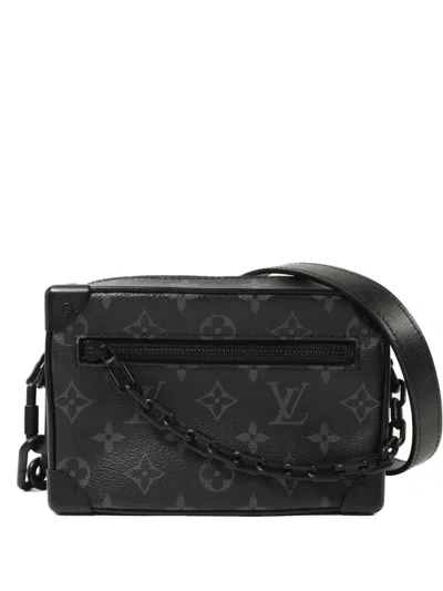Pre-owned Louis Vuitton Mini Soft Trunk Monogram Eclipse Cross Body Bag In Black