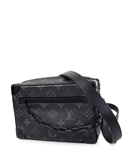Pre-owned Louis Vuitton Mini Soft Trunk Monogram Eclipse Shoulder Bag In Gray