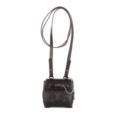 Pre-owned Louis Vuitton Mini Steamer Crossbody Pouch In Black