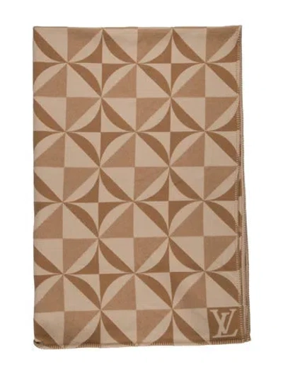 Pre-owned Louis Vuitton Mirage Throw Blanket In Neutrals
