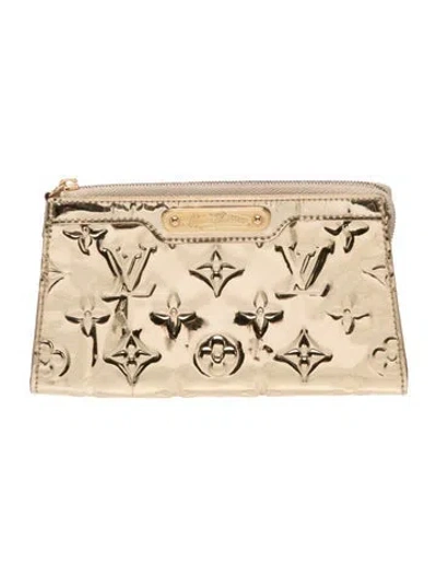 Pre-owned Louis Vuitton Miroir Trousse Cosmetic Bag In Gold/metallic