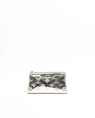 Pre-owned Louis Vuitton Miroir Trousse Cosmetic Pouch In Silver
