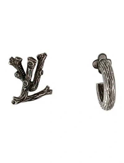 Pre-owned Louis Vuitton Mismatch Wood Stud Earrings In Multicolor