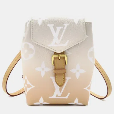 Pre-owned Louis Vuitton Mist Gray Giant Monogram Coated Canvas By The Pool Backpack In Multicolor