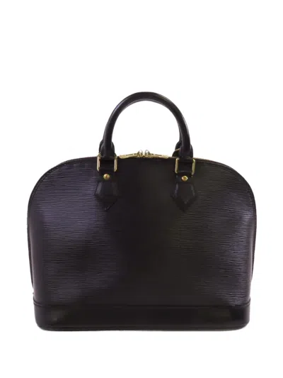 Pre-owned Louis Vuitton Mm Alma Epi-leather Tote Bag In Black
